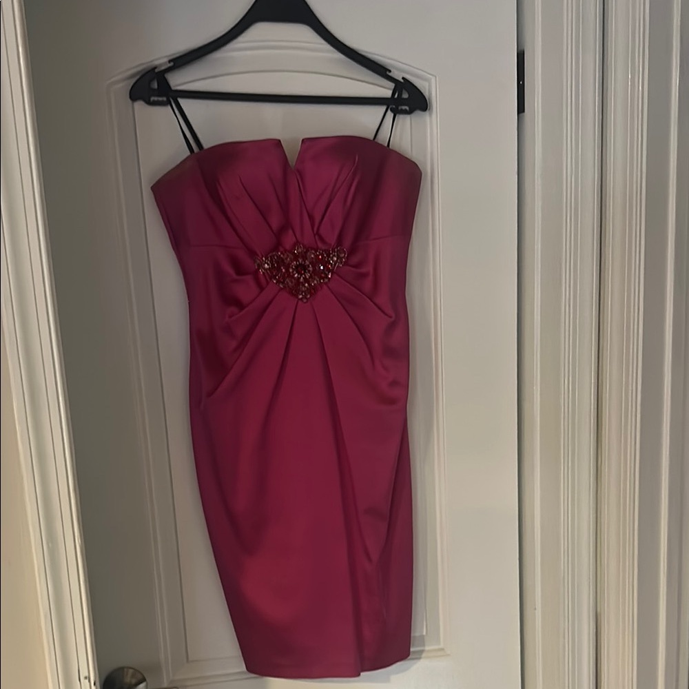 Elegant Pink Strapless Dress